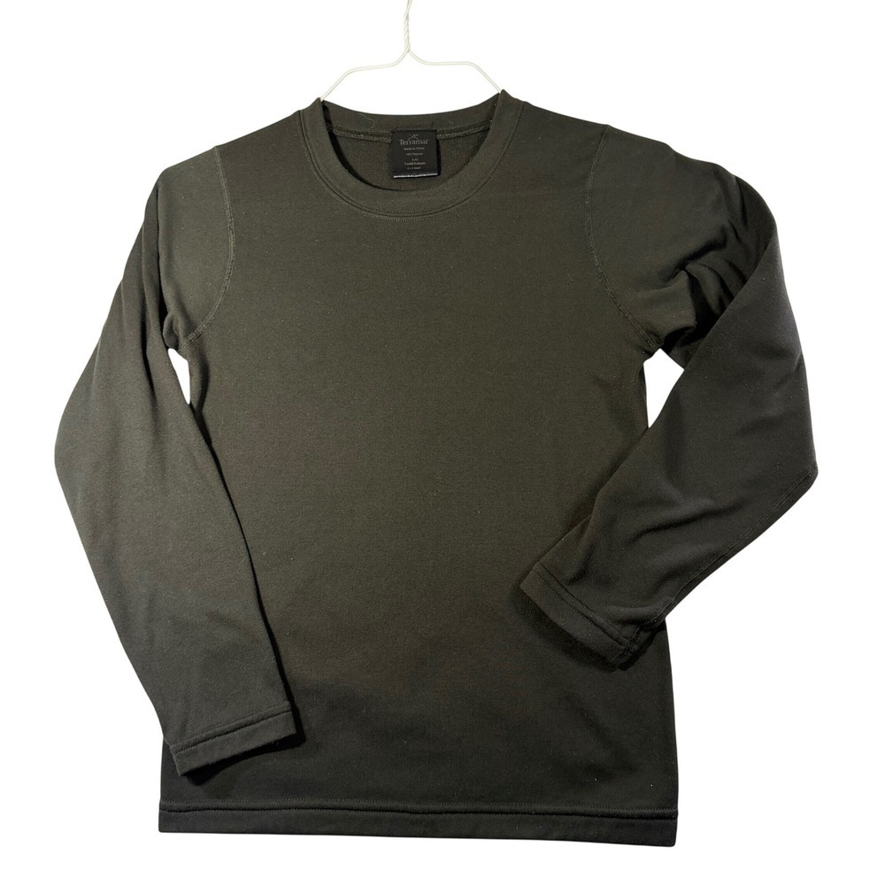 Terramar Youth Large Black Thermal Long Sleeve Base Layer